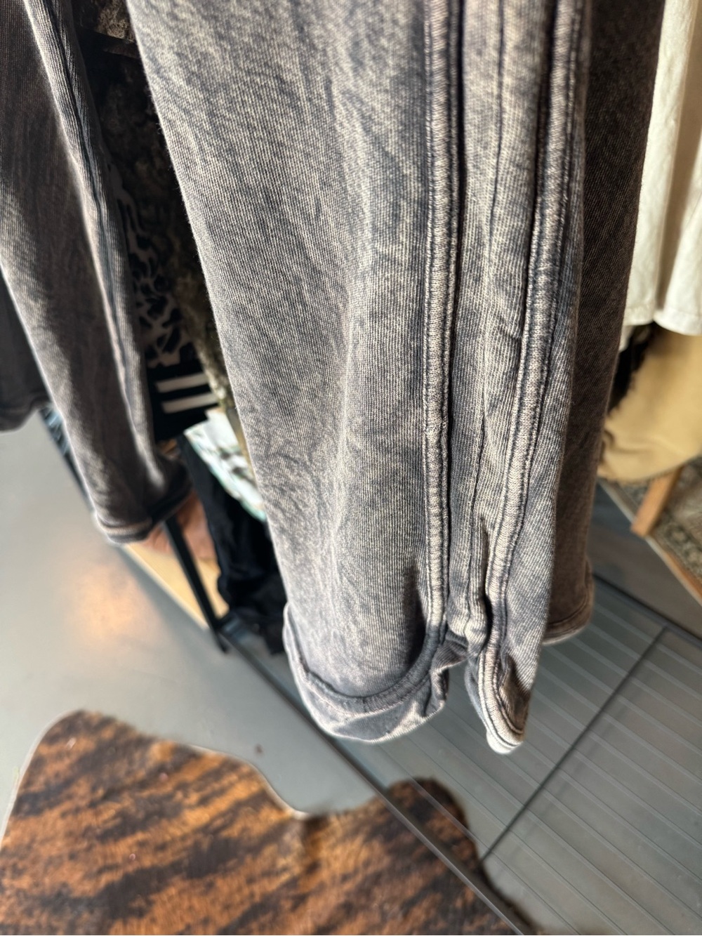 Three Bird Nest Heather Gray Drawstring Lounge Pants - Picture 9 of 11